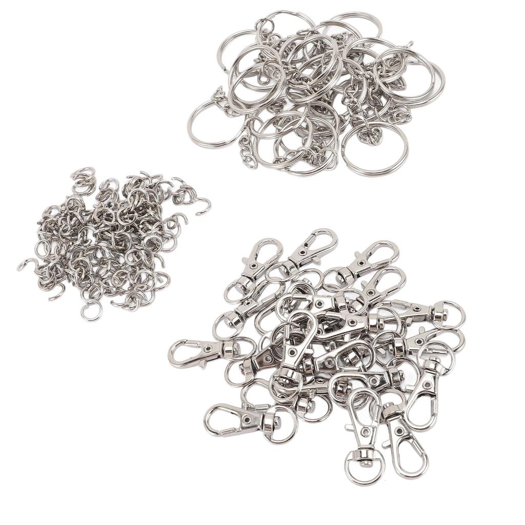 200 шт. набор брелоков цинковый сплав глянцевый серебряный портативный набор брелоков для подвешивания фотографий ожерелье Makin