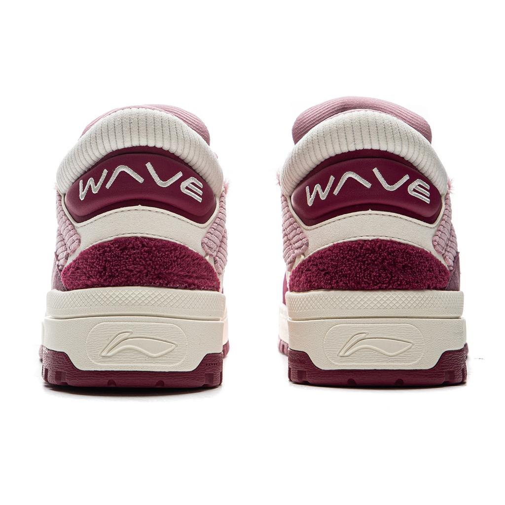 Disney X Li Ning Wei Wu Mid Thick Bottom Classic Trendy High Top Sneakers Women Sneakers White Pink AGCU156-4