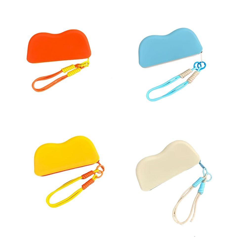 Candy Color Silicone Glasses Bag Soft Silicone Eyeglasses Case  Outdoor Activities