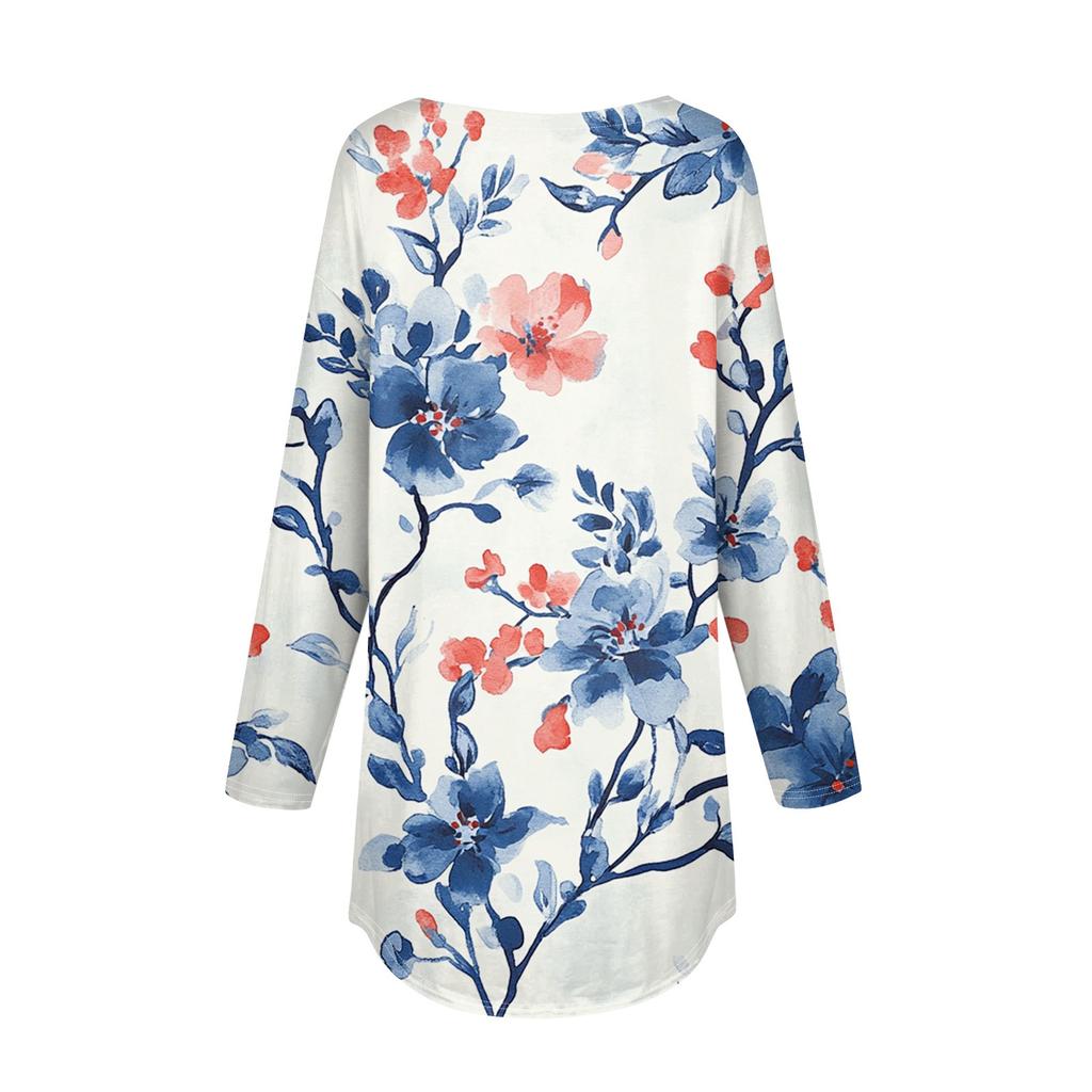 Женская мода с длинным рукавом и круглым вырезом, винтажный асимметричный пуловер