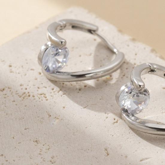 1 пара женских висячих сережек из полированной меди с кубическим цирконием, нерегулярные серьги-гвоздики с гальваническим покрытием для вечеринки, свидания, выпускного вечера