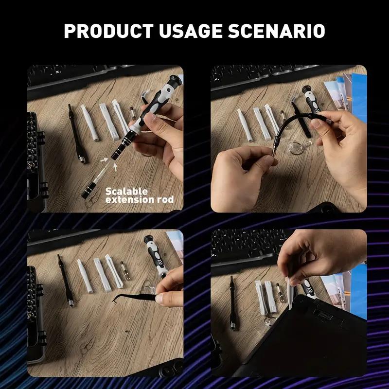 Computer Repair Kit 117 in 1 Magnetic Laptop Screwdriver Kit  Precision Screwdriver Set  Small Impact Screw Driver Set with Case