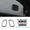 For Mercedes Benz SLK R172 2011-2016 SLC 2016- Car Dashboard Side Air Vents Panel Real Soft Carbon Fiber Trim Sticker