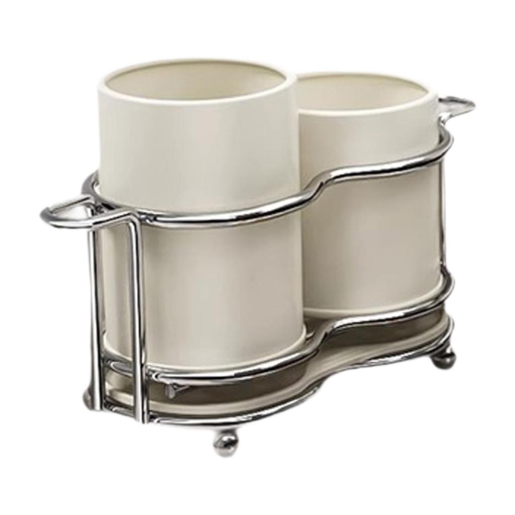 Подставка для кухонных принадлежностей Подставка для столовых приборов Металлическая Устойчивое основание Органайзер Подставка для столового серебра для