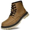 Новые мужские ретро ботинки-дезерты из искусственной ПУ кожи с высоким берцем, с круглым носком, рабочие ботинки для улицы, осенне-зимняя обувь Zapatos Para Hombre
