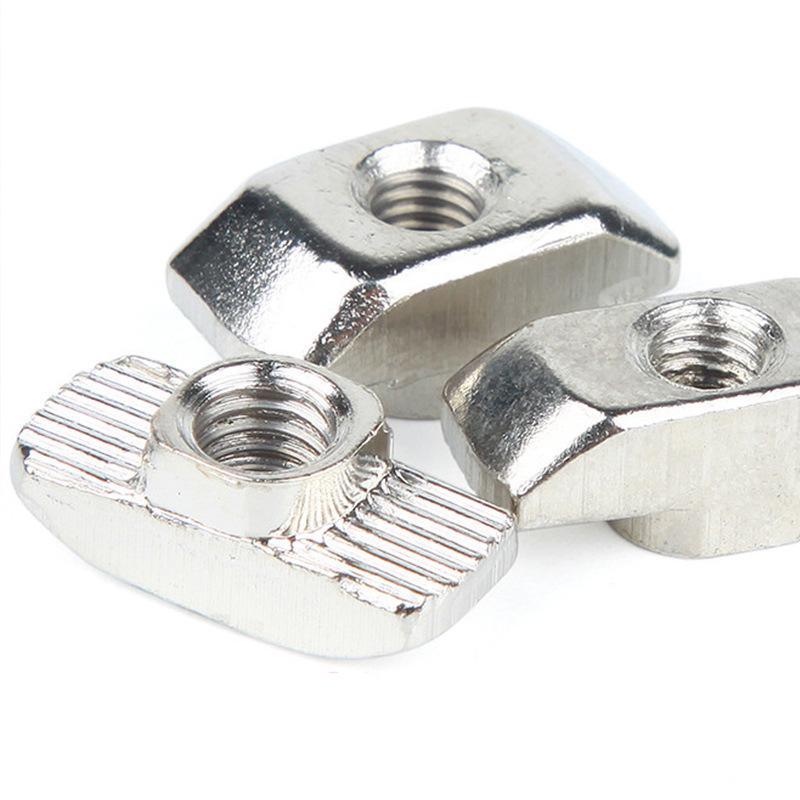 Железная никелированная европейская лодочная Т-образная гайка для алюминиевого профиля, M5/M6/M8