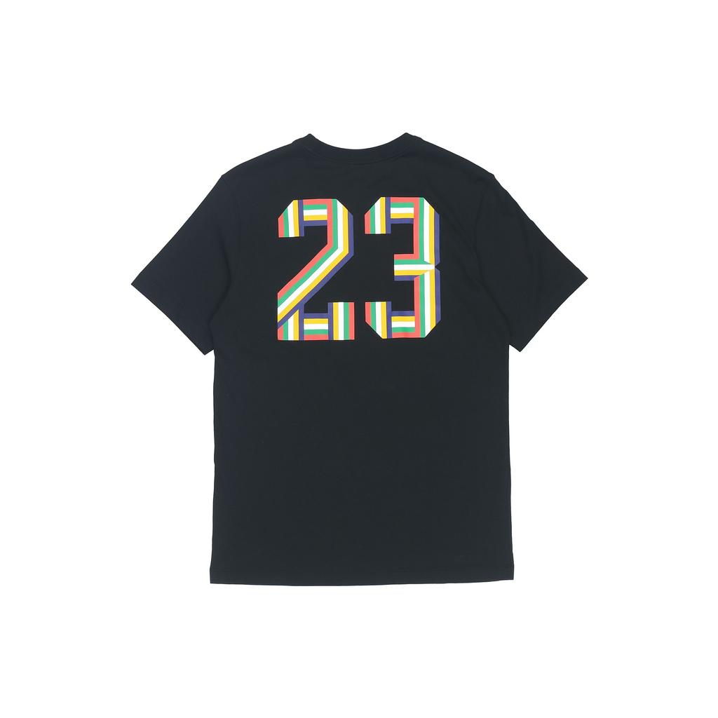 Jordan Сплошная цветная футболка с коротким рукавом с круглым вырезом и принтом, мужские топы, черный DN1469-010