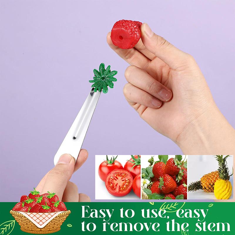 Инструмент для удаления сердцевины томатов Инструмент для удаления сердцевины клубники из нержавеющей стали Портативный инструмент для удаления верхушек томатов Удалитель стеблей томатов Эргономичный