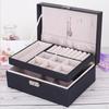 Подставка для дисплея Чехол из искусственной кожи Шкатулка для драгоценностей Портативное хранение ожерелья Часы Кольца 26,5x18x7,5 см