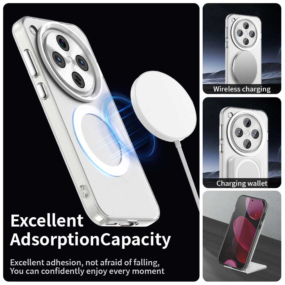 For Oppo Find X8 Pro 5G Case Compatible with MagSafe PC+TPU+PET Anti-Drop Phone Cover