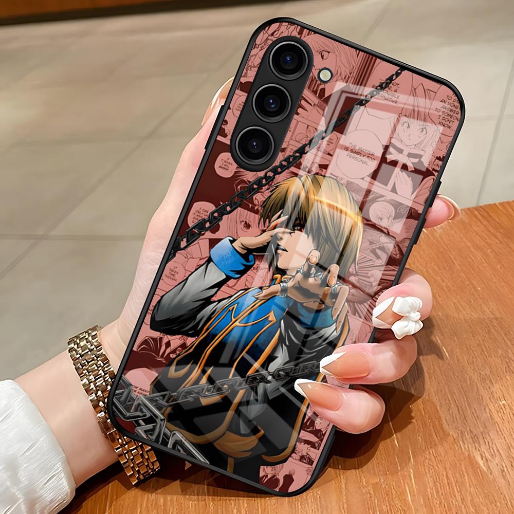 Чехол для телефона Hunter X Hunter Аниме Курапика для Samsung S26 S25 Edge Ultra S23 S22 S21 S20 Ultra Plus S24 Fe A54 A53 A25 Стеклянный Co