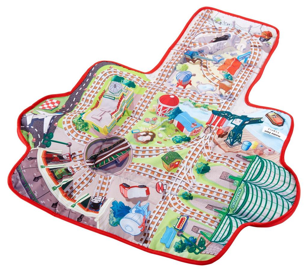 Паровозик Томас, деревянная серия рельсов, 2WAY, сумка для уборки, игровой коврик Sodor Island & (БДГ70)