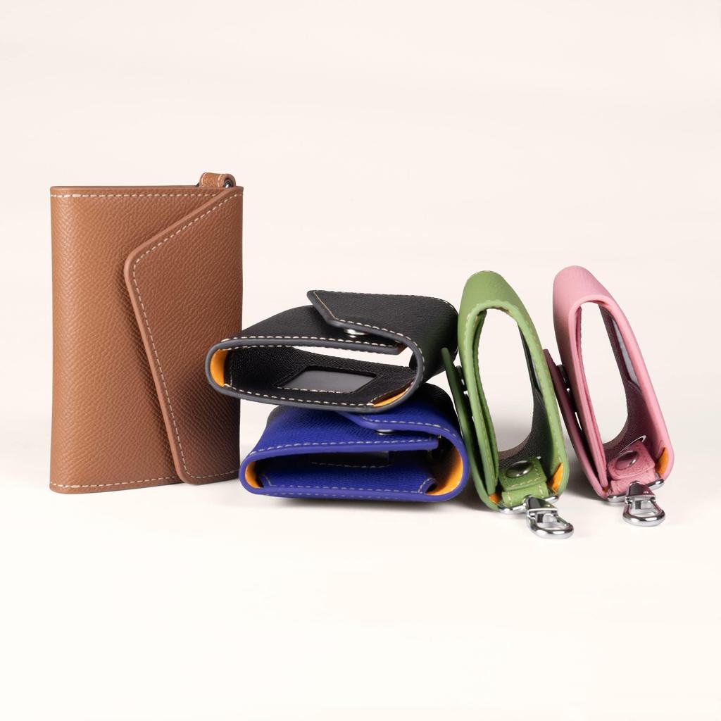 Cogure Smart Key Genuine European Embossed Transparent Smart Key Card Gift Box Orange [COGURE] Case, Leather, Leather, Window, Holder, Slot, Included,