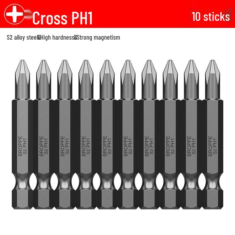 S2 Steel Magnetic Phillips & Slotted Screwdriver Bits Set for Electric Hand Drills and Pneumatic Tools