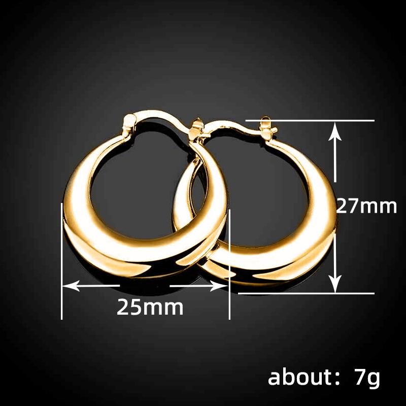 Huitan Hot Trendy Big Circle Hoop Earrings Women Metal Gold Color/Silver Color Versatile Ear Piercing Earrings Statement JewelryGood product