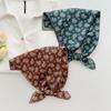 Korean version of small silk scarf women's spring and autumn versatile temperament 18CM cotton and linen small square scarf decorative small scarf sma