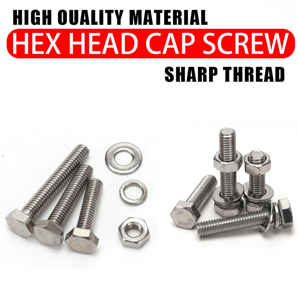800pcs/Stainless Steel Hex Bolts, Screws, Nuts, Springs, Washers, J Nut Set, M3 M4 M5 M6 Machine Screws, Repair Tool Set