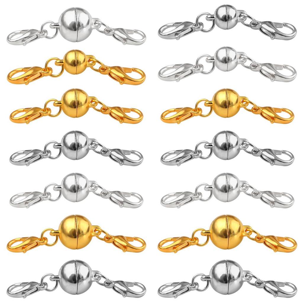 2/5 шт., аксессуары, магнитные застежки-лобстеры для ожерелья, браслета, крючки-шарики-лобстеры