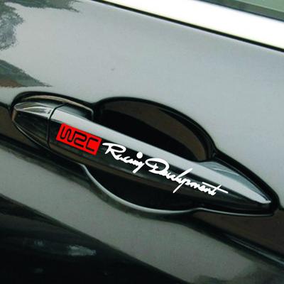 4 шт. наклейки на ручку автомобиля WRC раллийные гонки в полоску автомобильные наклейки виниловые наклейки JDM на дверь автомобиля тюнинг авто внешний аксессуар декор