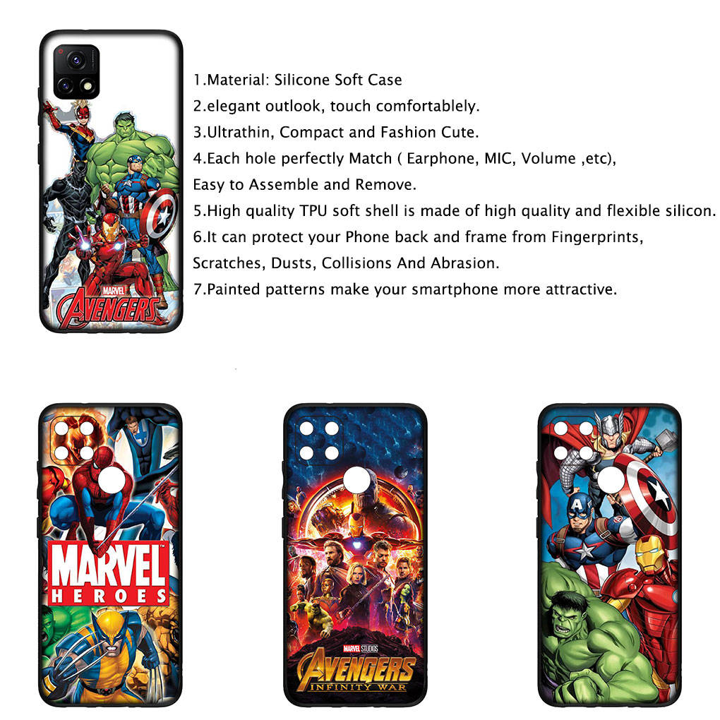 Чехол для iPhone 16 15 Xiaomi Redmi Note 14 13 12 11 Pro Max X 16e Samsung Galaxy S25 S24 S23 Moto OPPO Huawei Hulk Marvel Spider Iron Man Чехол для телефона