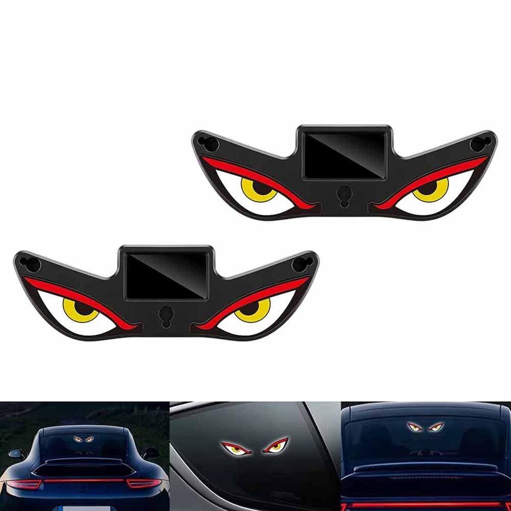 Suction Cup Mount Car Ambient Light Blinking Moving Eyes Anti-Rear-End Light  Universal Car Fit