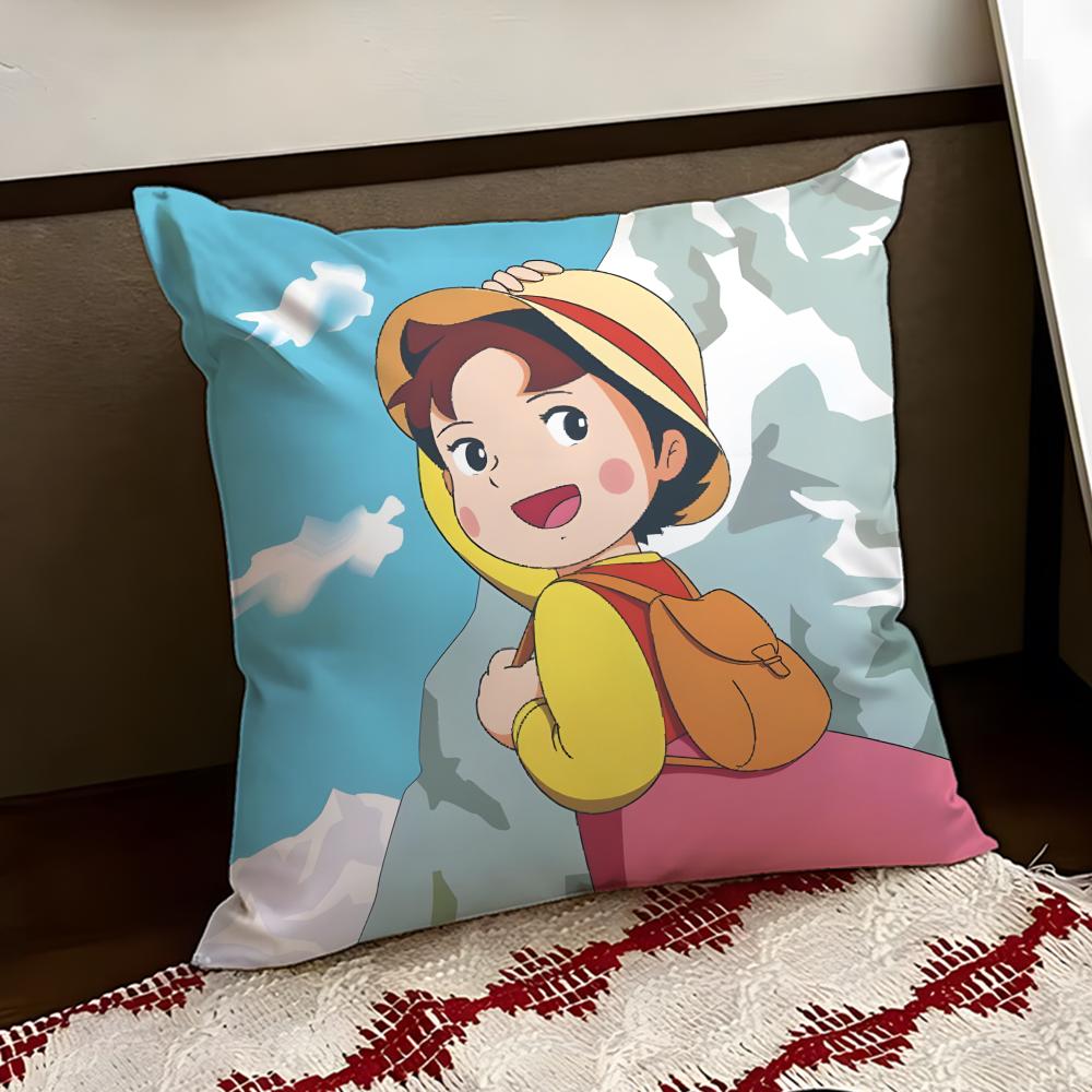 Cute HHeidi Girl of the AAlps Cushion Cover Reversible Soft Durable Pillow Cover Home Car MultiScene Use for Daily Comfort
