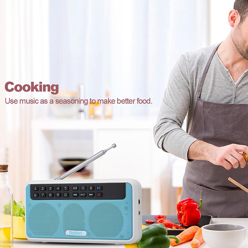 E500 Rolton Беспроводная Bluetooth колонка 6 Вт Hi-Fi Стерео Музыкальный плеер Портативное Цифровое FM-радио W