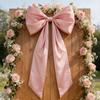 Bow Tie Smooth Satin Oversized Bow Decor Holiday Party Decoration Living Room Bedroom Garden Window Wall Festive Gift