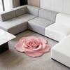 Ковер Лепесток Цветка 3D Цветочный Ковер Текстура Цветущий Коврик Мягкий Градиент Нескользящий Моющийся Декоративный