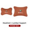 LMRGZ1 Leather Car Seat Neck and Back Pillow Breathable Accessories For Alfa Romeo 159 Giulietta Giulia 147 Mito 156 166 GT