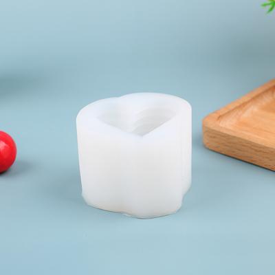 1 шт. 3D силиконовая форма для свечи в форме сердца, сделай сам, ручная работа, штабелируемая свеча любви, гипсовая форма для процесса, смола, мыло, торт, форма для украшения