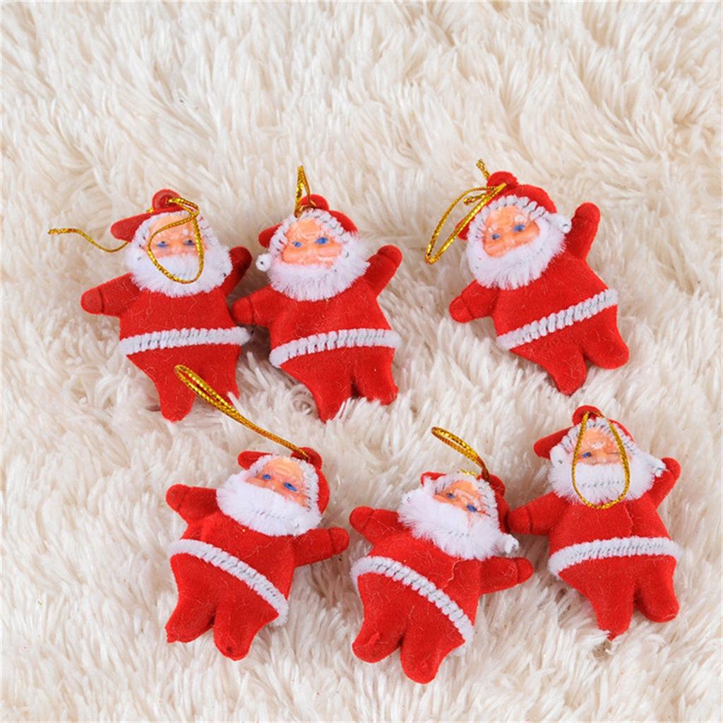 Рождественские украшения подарок Санта-Клаус Снеговик Кукла подвесные украшения 6 шт.