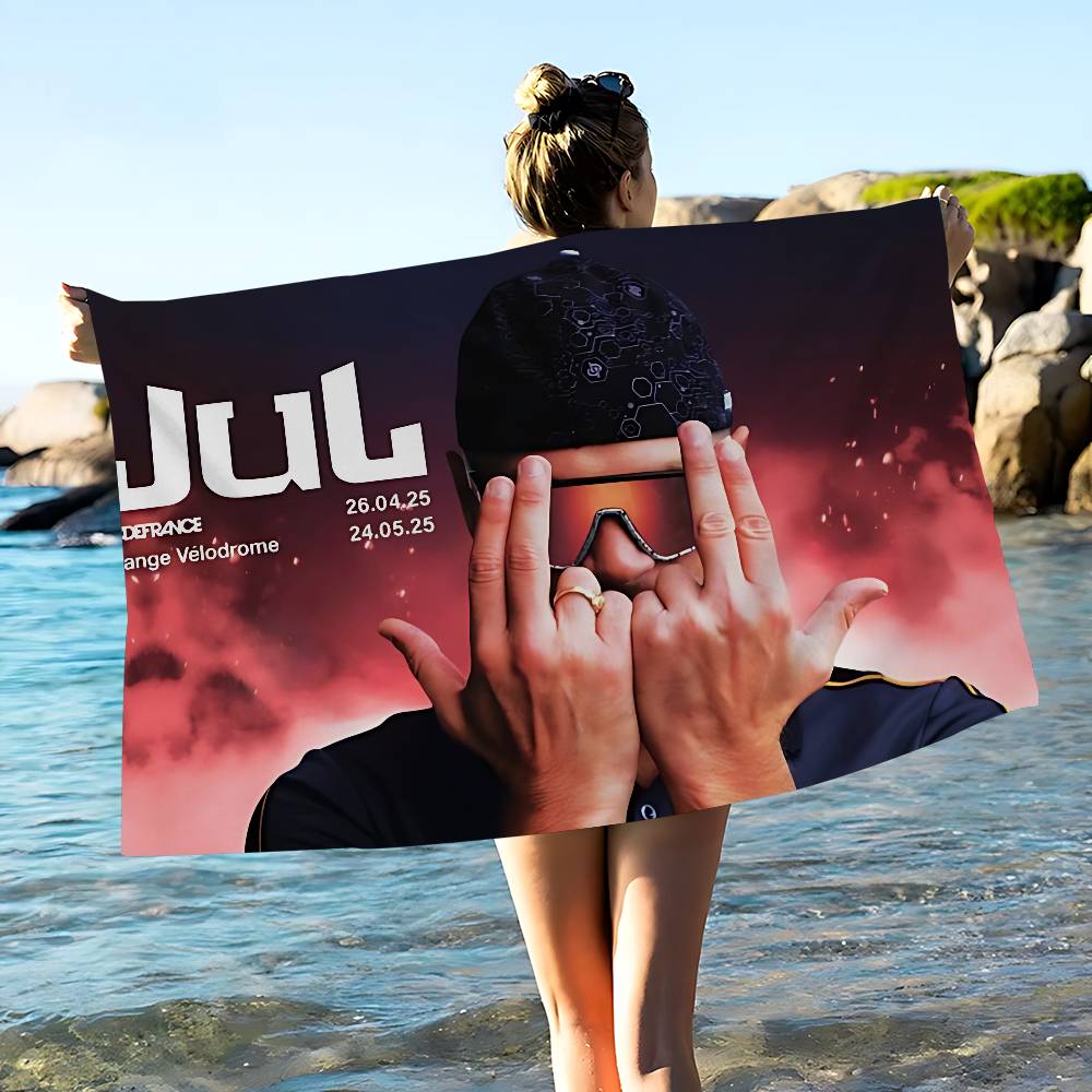 Jul Album Music Anime Beach Swimming Towel Soft Absorbent Washcloth Children's Gifts for Kids Travel Camping Gym