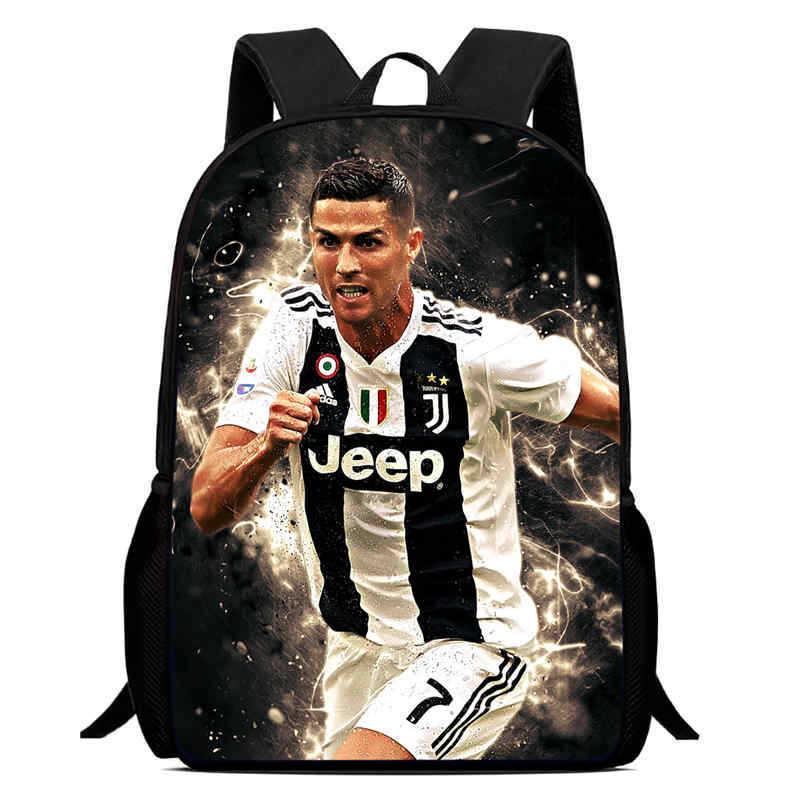 Криштиану Лионель Месси Роналду Неймар Рюкзак с узором футбольной звезды Детский