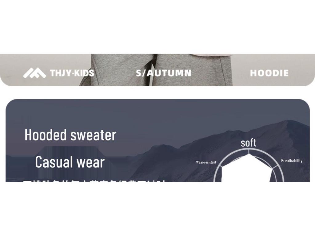 Boys' 2025 Autumn Korean Style Loose Hooded Sweatshirt