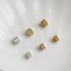 Позолоченные (14K Gold-Filled) бусины-проставки в форме колеса с цирконами для изготовления браслетов и бижутерии своими руками