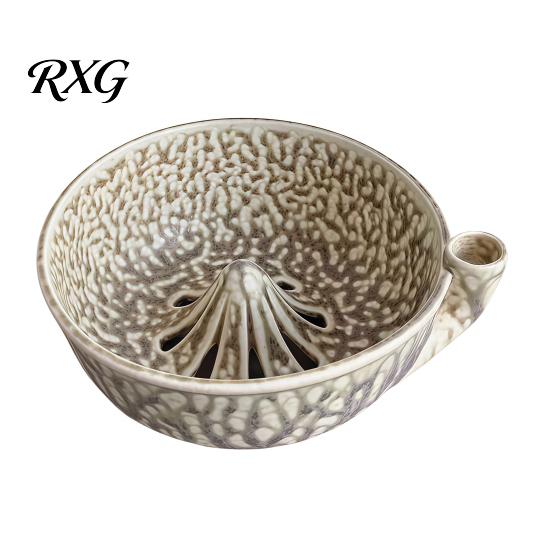 Picnic Fruit Preparation Tool Ceramic Berry Self Rinsing Bowl with Integrated Drain, Vortex Automatic Cleaning Produce Colander, Efficient for