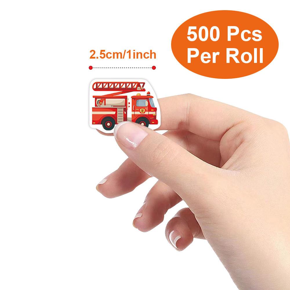 500 шт. Наклейки в рулоне «Пожарная машина» Граффити Мультяшное искусство Подарок Скрапбукинг Гостиная Телефон Сообщество Скейтборд Ностальгия Наклейка