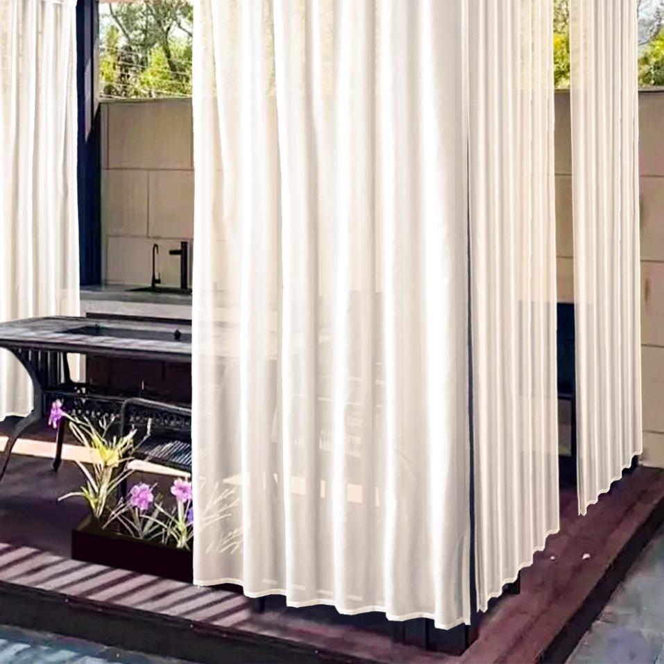 Москитная сетка для окна Терраса Открытая беседка Светофильтрующая прозрачная занавеска Уличная занавеска Водонепроницаемая прозрачная занавеска