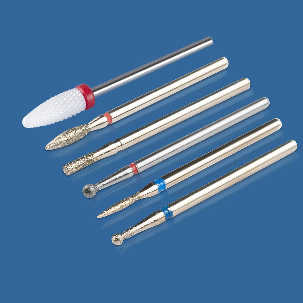 6 шт. фрезы для маникюра алмазные керамические сверла для ногтей для снятия гель-лака для ногтей педикюр чистые пилочки для ногтей
