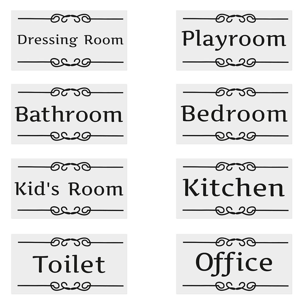 Diy Office Vinyl Toilet Decals Entrance Sign Wall Art Door Stickers