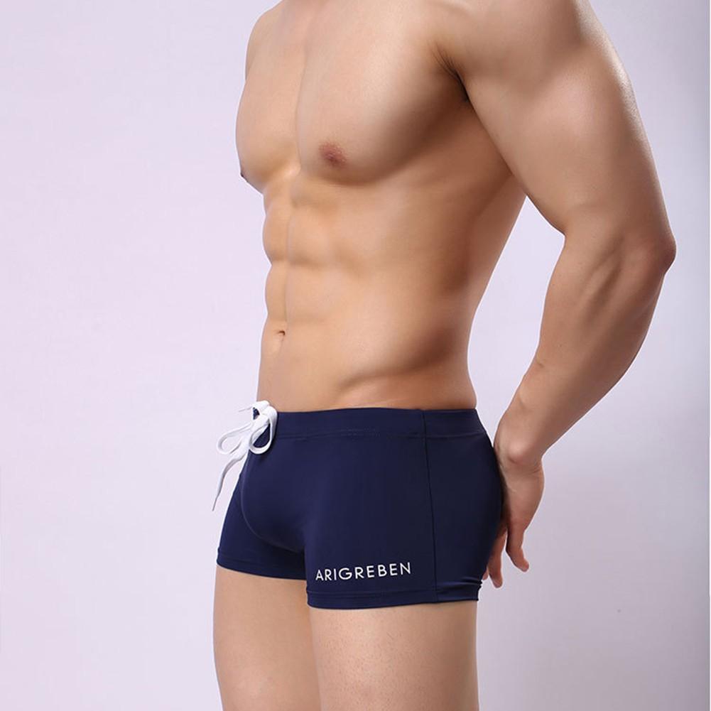 Summer Swimwear Men's Beach Shorts Boxer Briefs Swimming Trunks Sexy Swimsuit