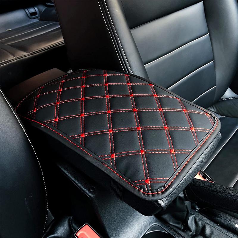 Кожаный коврик на подлокотник автомобиля Универсальный Interior Автомобильные подлокотники Ящик для хранения Коврики Пылезащитный Водонепроницаемый Чехол-подушка Защита подлокотника