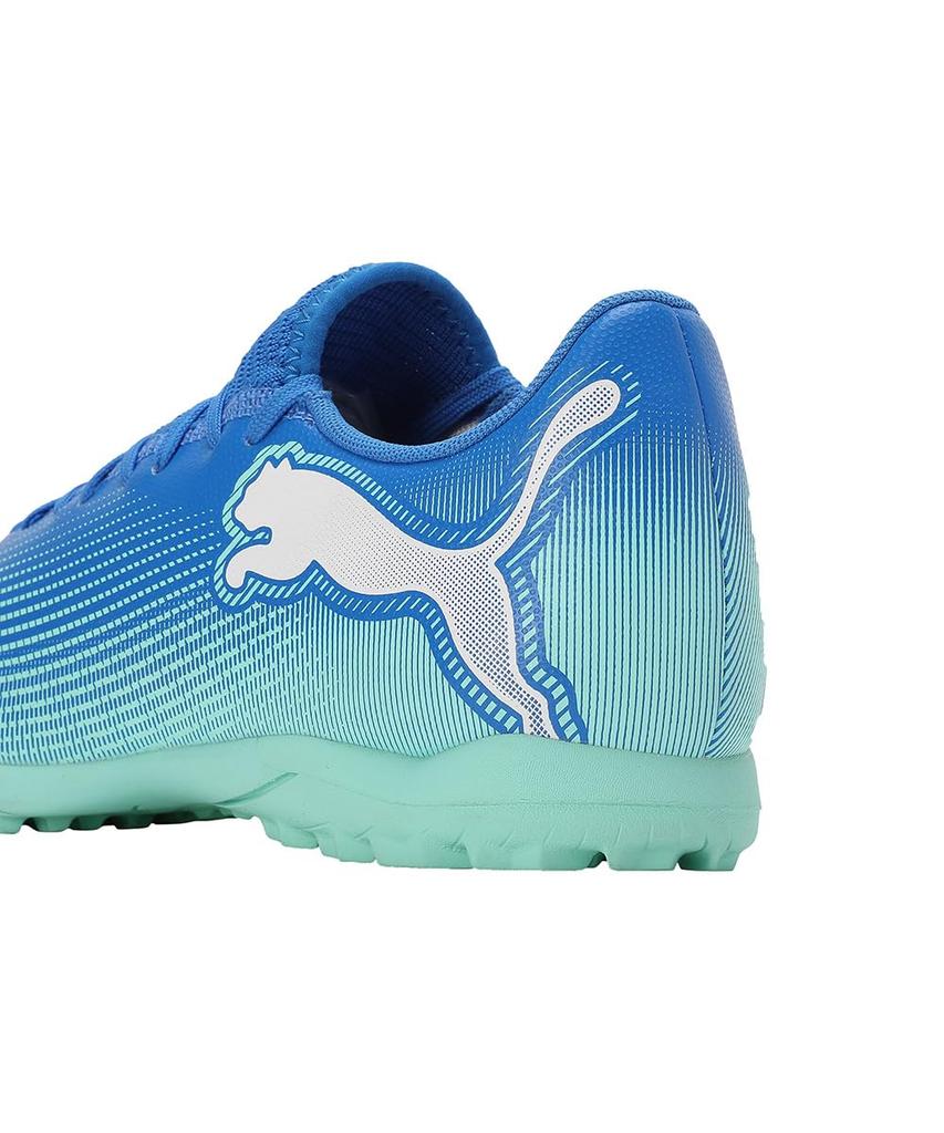 Футбольные бутсы Тренировочная обувь Future 7 Play TT 107943 2024 Цвет Hyperlink White см [Puma] Мужская Осень/Зима Синий/Мятный (01) +27,5