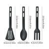 Utensils Set Serving Cooking Kitchen Cutlery Spoons Nylon Kit Spatula Tableware Portable Camping Plastic Slotted Flatware