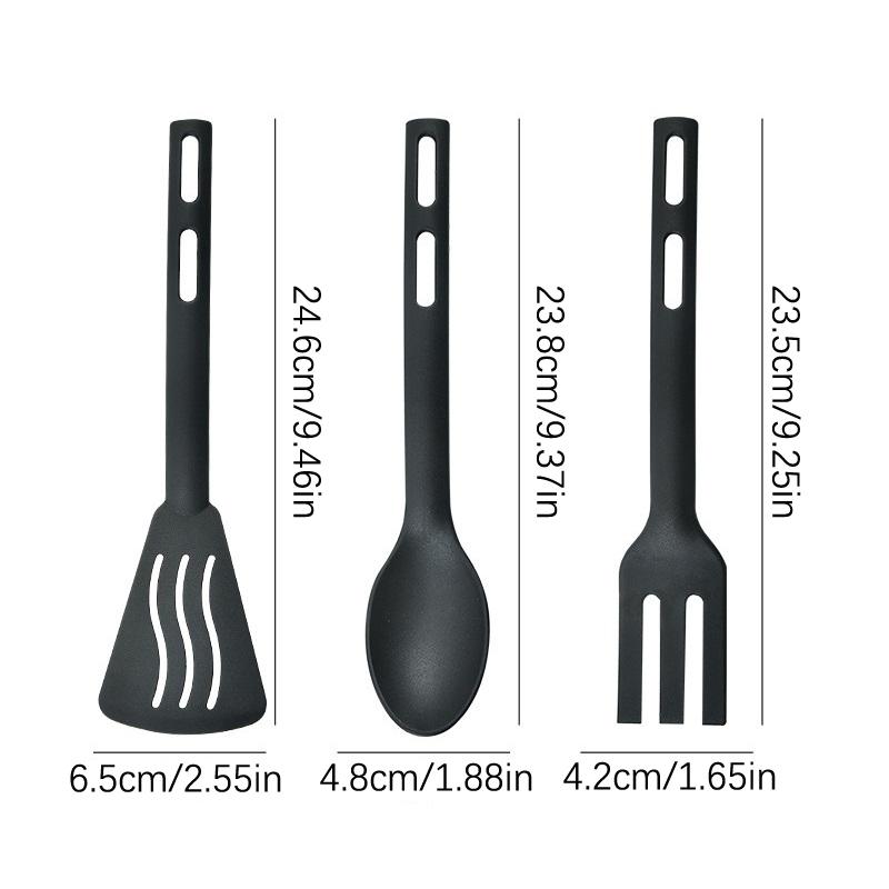 Utensils Set Serving Cooking Kitchen Cutlery Spoons Nylon Kit Spatula Tableware Portable Camping Plastic Slotted Flatware