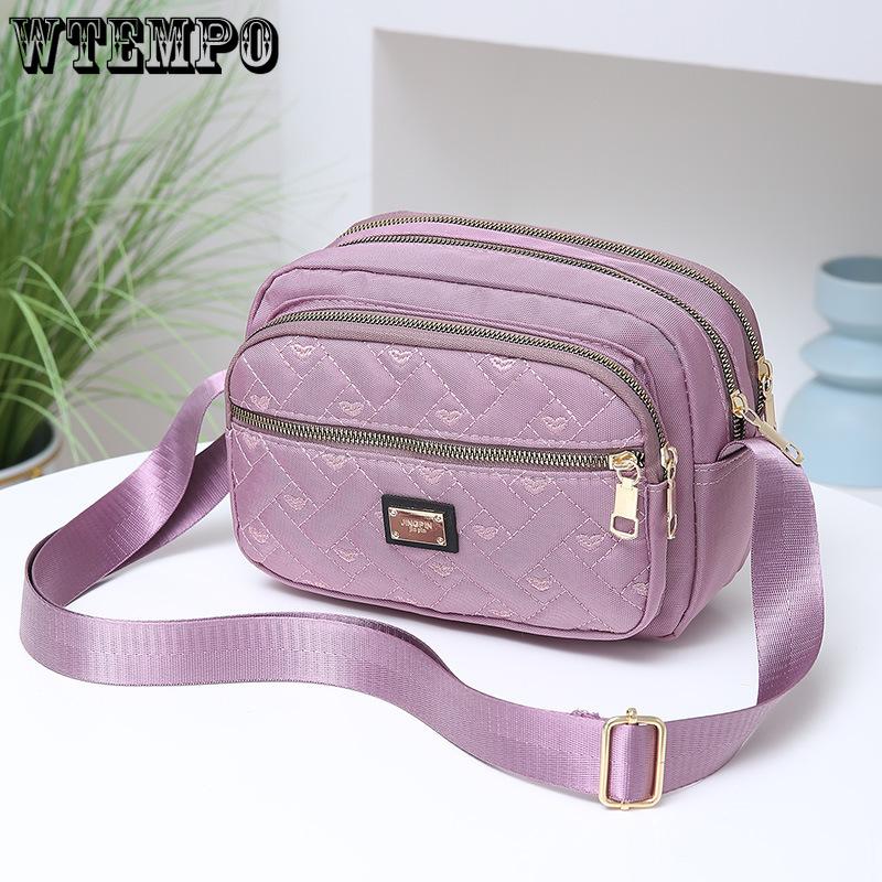 Многослойная сумка через плечо для женщин, женская сумка из ткани Оксфорд, сумка через плечо для мам, холщовая сумка, повседневная маленькая сумка