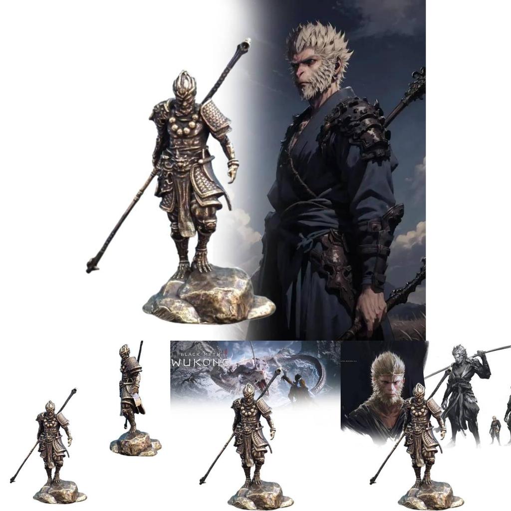Elegant Metal Wukong Figurine For Artistic Home And Office Desk Decoration