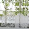 Gauze Peony Tulle Curtain Elegant Transparent Curtain Modern Sheer Curtains  Home Decoration