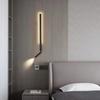 Modern Strip Minimalist Wall Light Bedroom Bedside Hall Home Wall Lamp Sofa Background With Spotlight with Switch Sconce Lamps